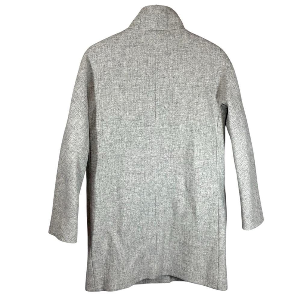 J.CREW Women's 6 Cocoon Light Grey Italian Wool Stadium Cloth Long Full Zip Coat - Picture 9 of 14